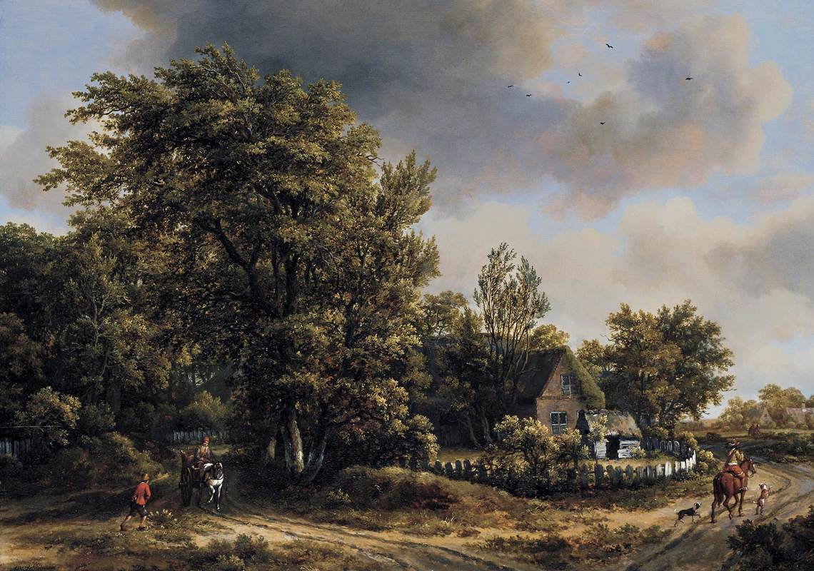 Meindert_Hobbema_-_Wooded_Landscape_with_Travellers_-_WGA11442